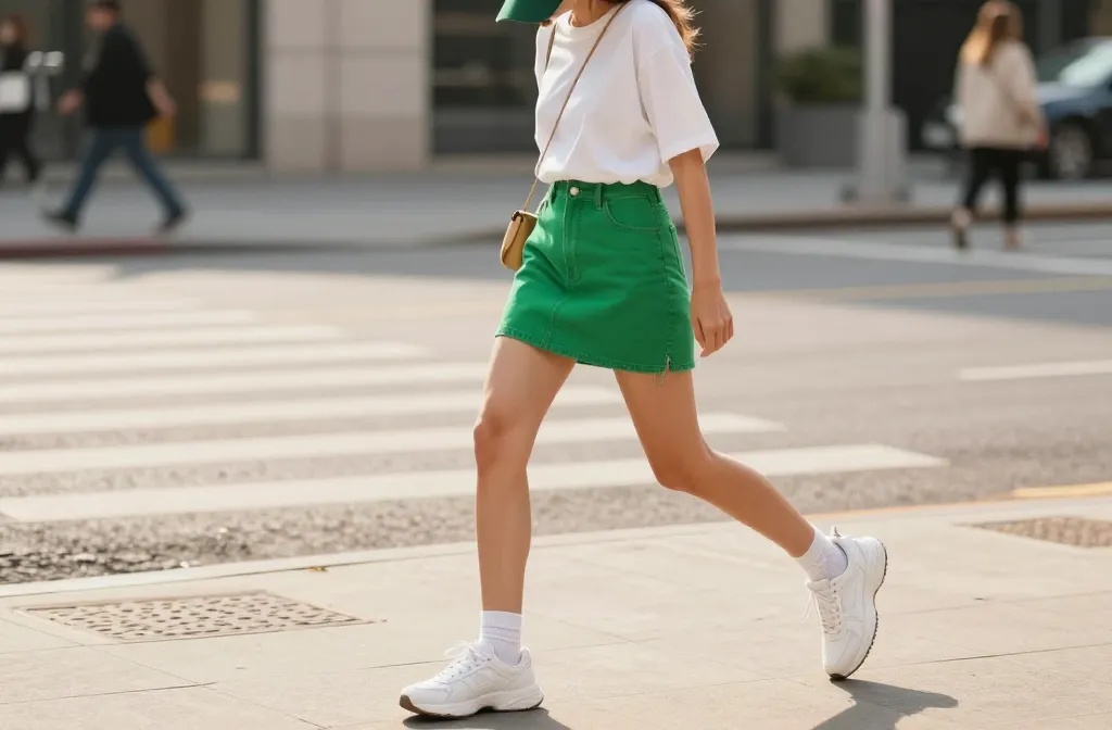 10 Green Mini Skirt Outfit Ideas to Steal Now