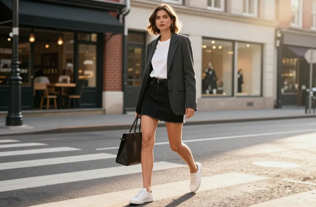 10 Black Jean Mini Skirt Outfit Ideas That Always Hit