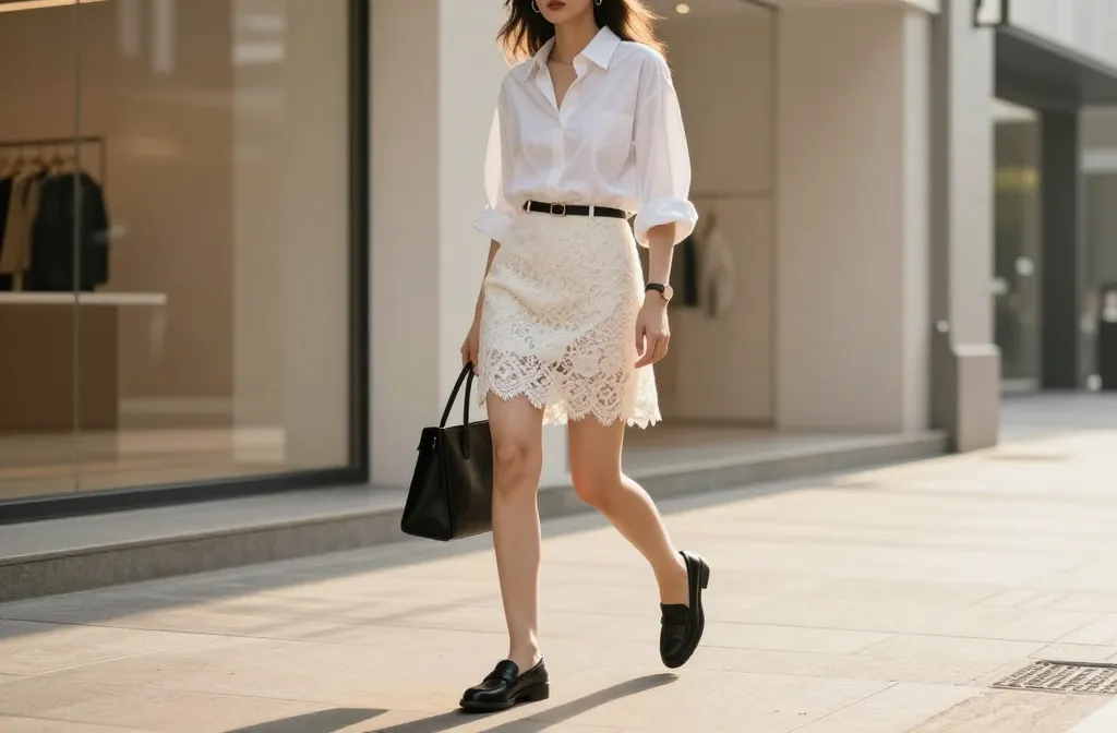 Steal Their Glance: 10 White Lace Mini Skirt Outfit Ideas