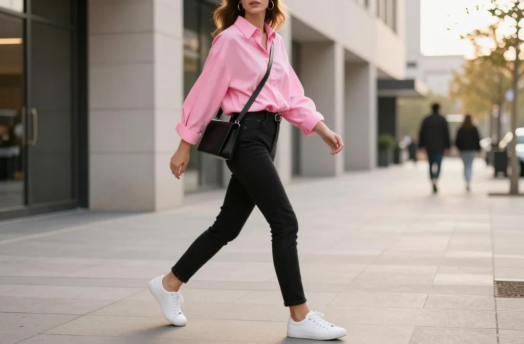 10 Pink Top and Black Jeans Outfit Ideas That Wow