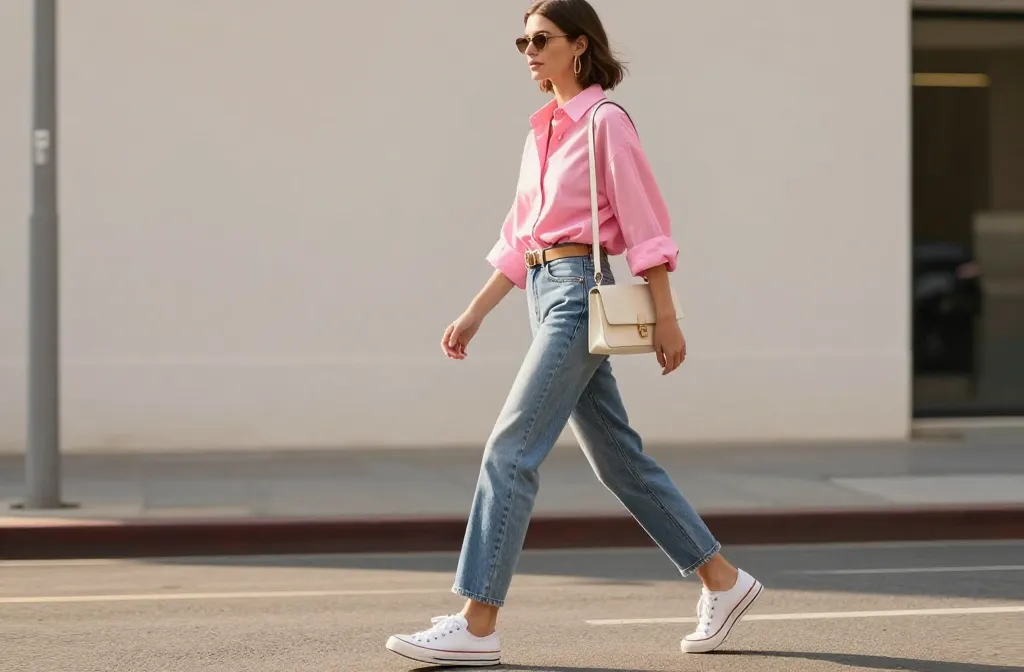 10 Pink Top and Blue Jeans Outfit Ideas You’Ll Love