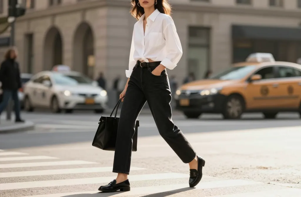 10 White Top and Black Jeans Outfit Ideas That Always Slay