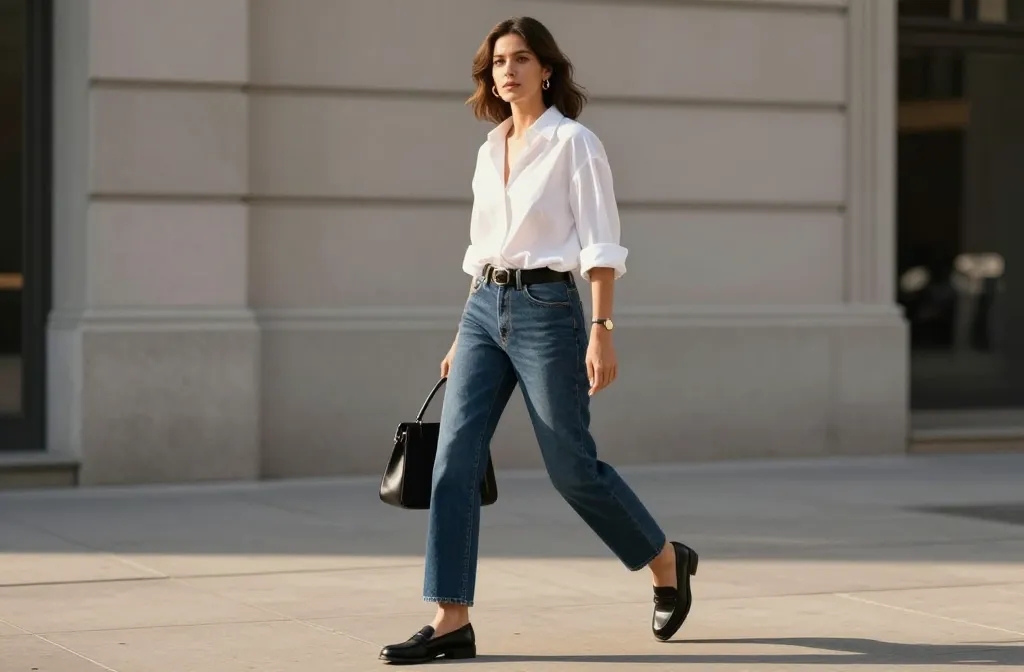 Viral 10 Dark Blue Jeans and White Top Outfit Ideas