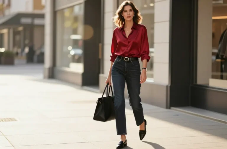 10 Classy Red Top and Jeans Outfit Ideas to Steal Now