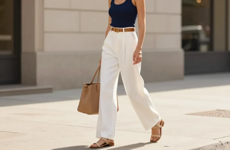 Steal-Their-Glance 12 Navy Blue Tank Top Outfit Ideas