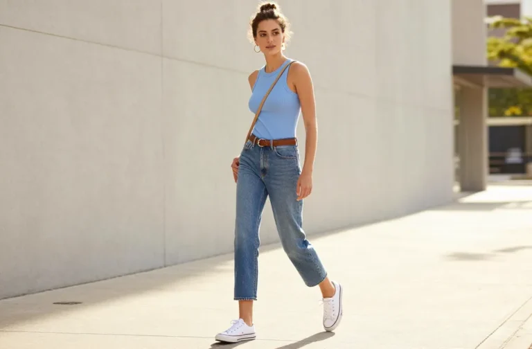 11 Blue Tank Top Outfit Ideas That Always Look Effortless