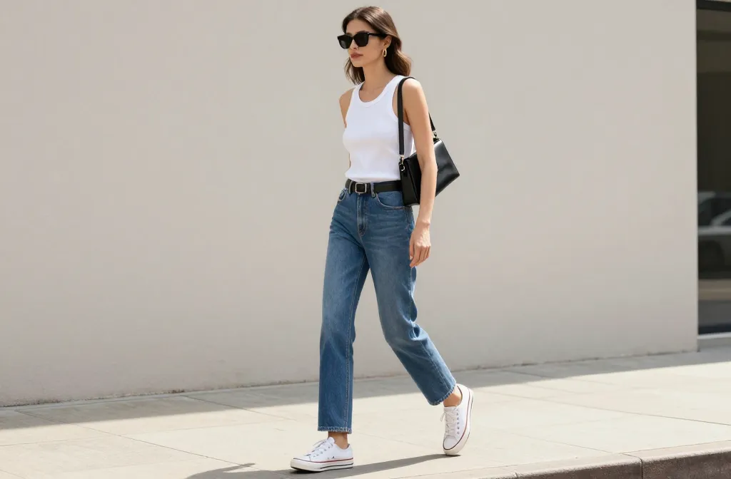 13 Tank Top Shirt Outfit Ideas That Always Look Chic