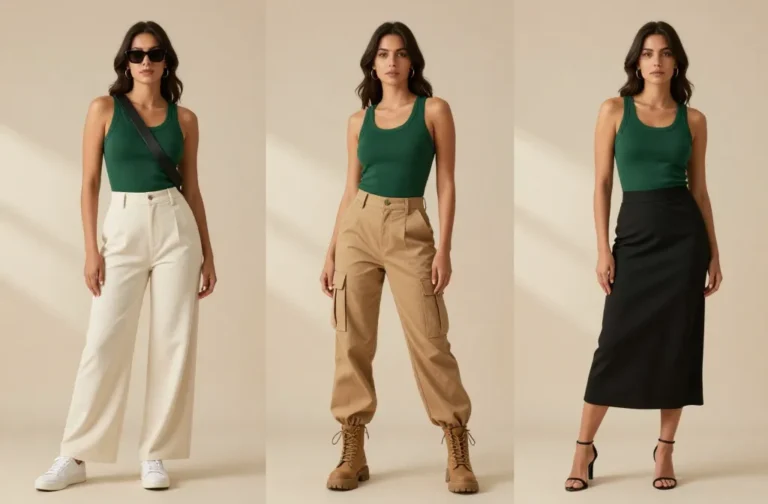 Steal-My-Style 13 Dark Green Tank Top Outfit Ideas