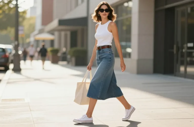 12 Denim Skirt and Tank Top Outfit Ideas You’Ll Love