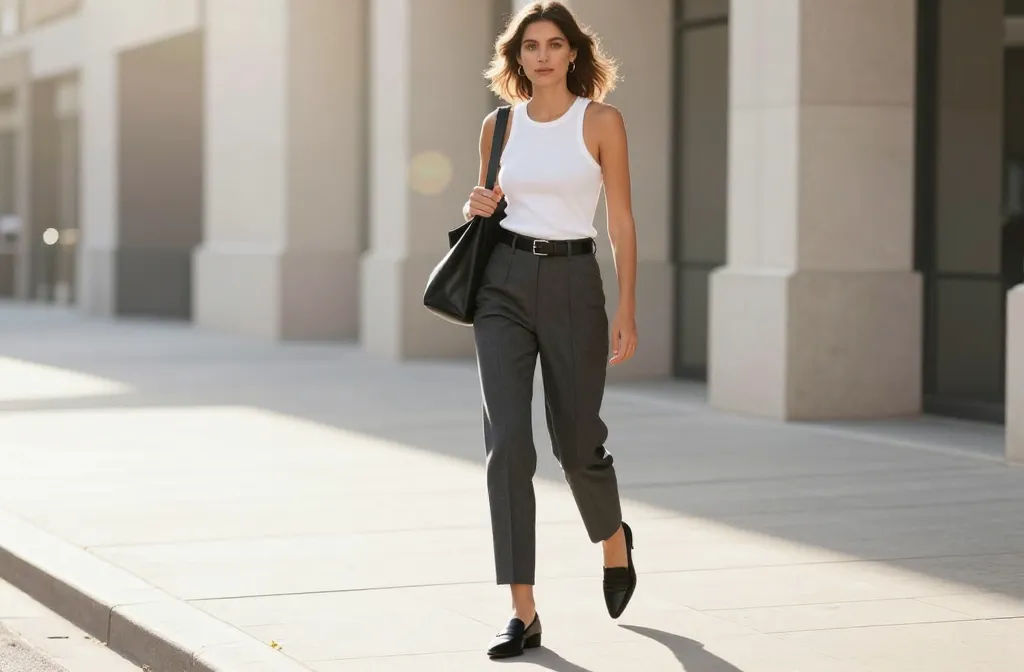 Steal These 15 Tank Top and Trousers Outfit Ideas