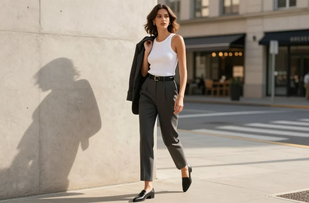 12 Outfit Ideas with a White Tank Top That Turn Heads