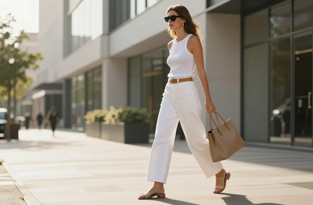 14 Wide Leg Jeans and Tank Top Outfit Ideas You’Ll Love