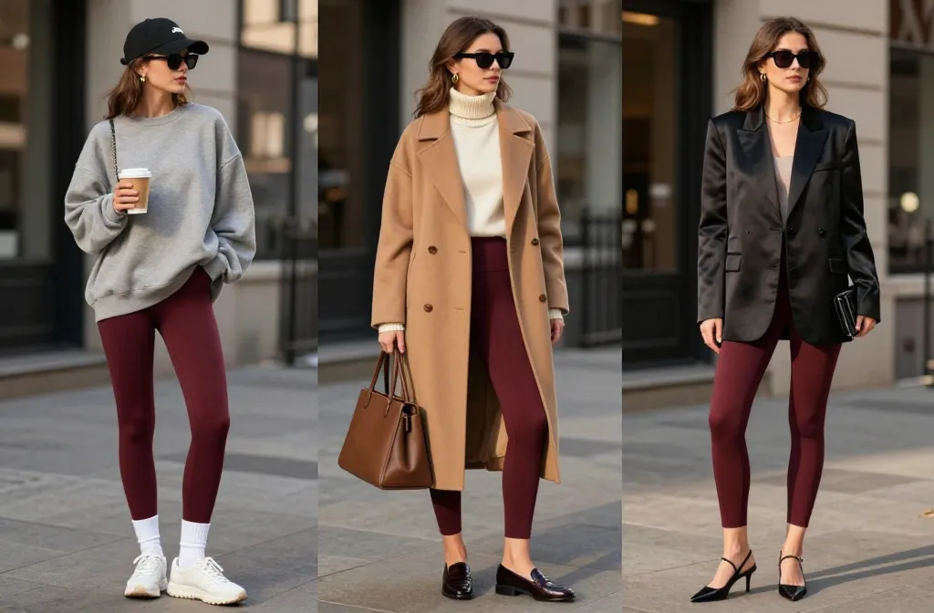 11 Maroon Leggings Outfit Ideas to Instantly Look Luxe