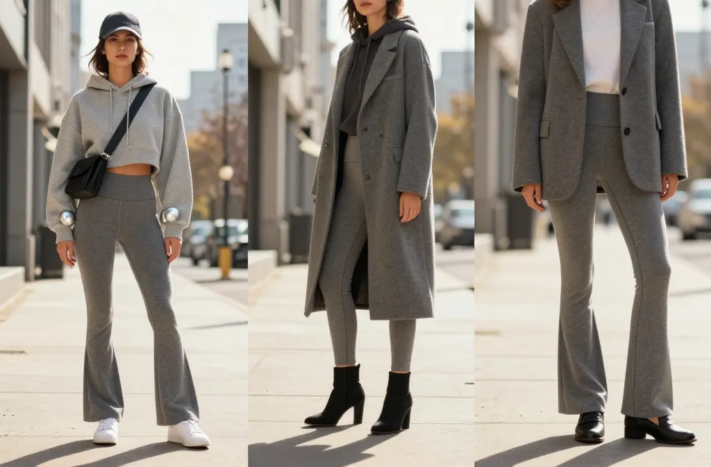 11 Grey Flare Leggings Outfit Ideas You’Ll Live in