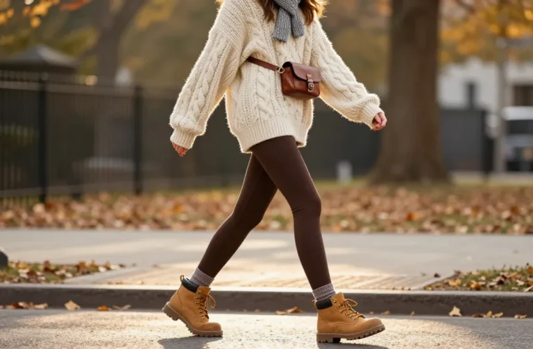 11 Brown Leggings Outfit Fall Looks You’Ll Wear on Repeat
