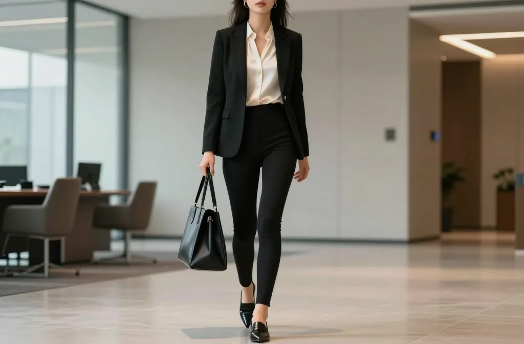 12 Leggings Outfit for Work Office Looks That Mean Business