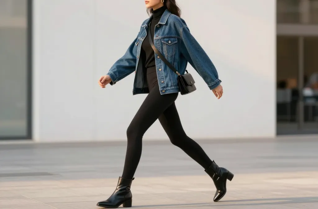 10 Leggings and Jean Jacket Outfit Ideas You’Ll Love