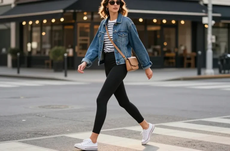 10 Jean Jacket and Leggings Outfit Ideas You’Ll Live in