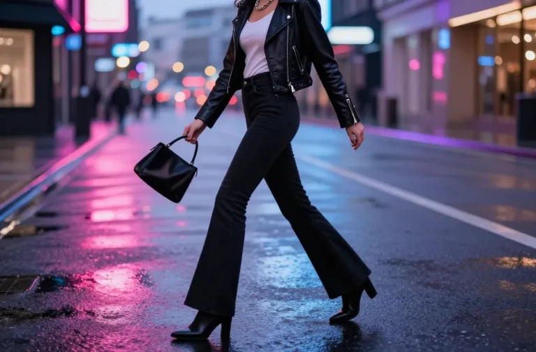 Steal the Spotlight: 10 Black Flare Jeans Outfit Ideas for a Night Out
