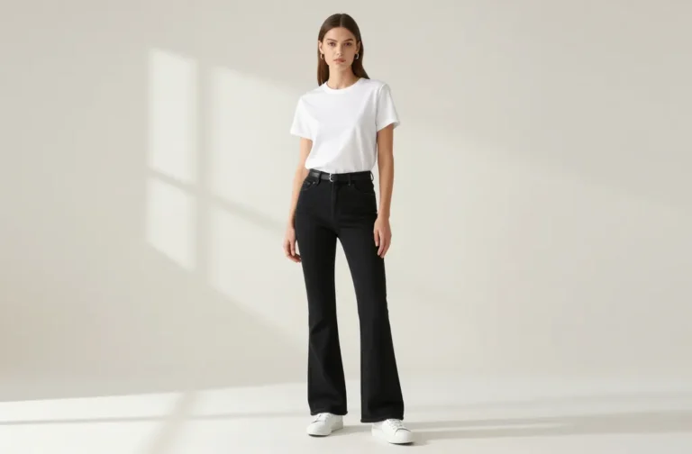 10 Minimalist Black Flare Jeans Outfits for Effortless Style Now