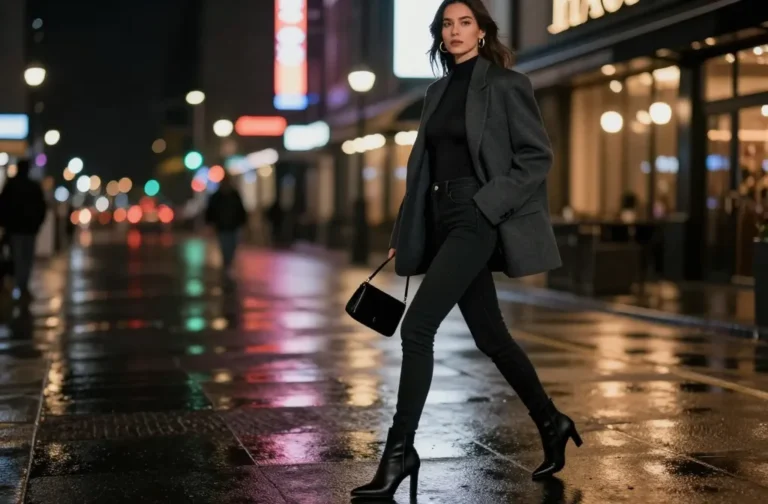 Viral 13 Trendy Black Denim Jeans Outfits for Night Out Ready Looks