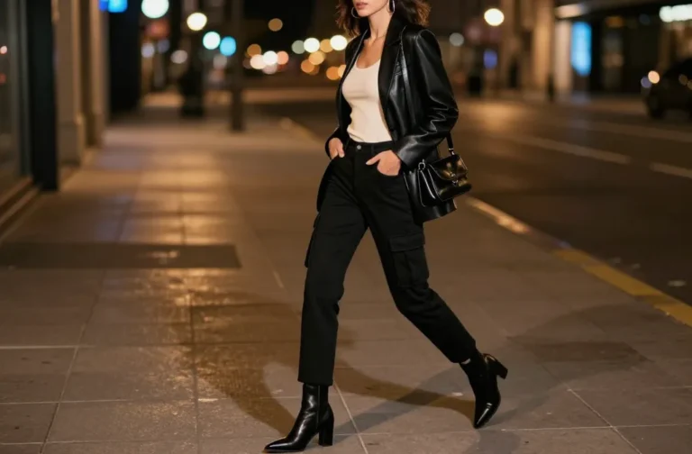 Steal These 13 Trendy Black Cargo Jeans Outfits for a Night Out