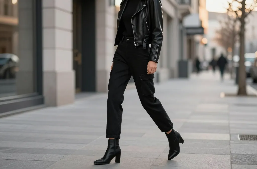Steal These 12 Minimalist Black Cargo Jeans Outfits That Look Expensive