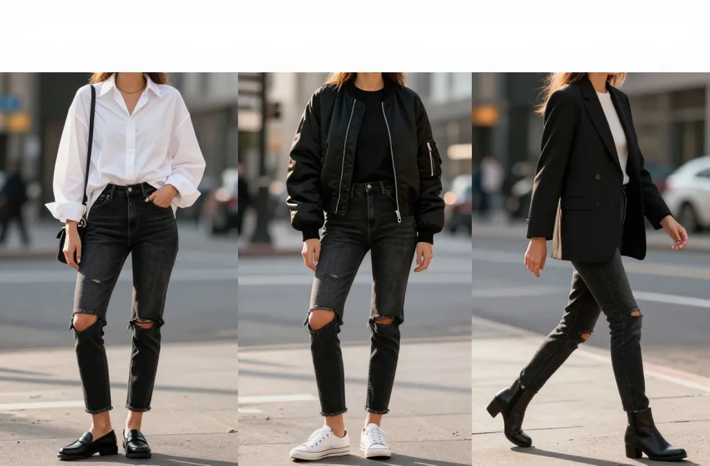 Steal These 13 Black Ripped Jeans Outfits That Work in Any Season