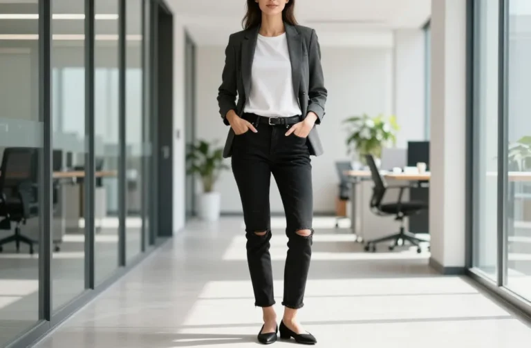 Office Chic 15 Black Ripped Jeans Outfits You Can Wear to Work
