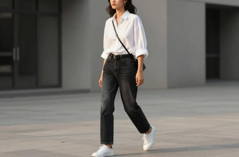 Effortless Chic 10 Faded Black Jeans Outfits That Fix “Nothing to Wear” Days
