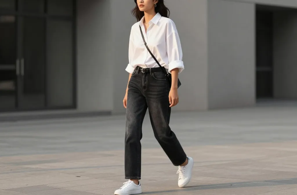Effortless Chic 10 Faded Black Jeans Outfits That Fix “Nothing to Wear” Days