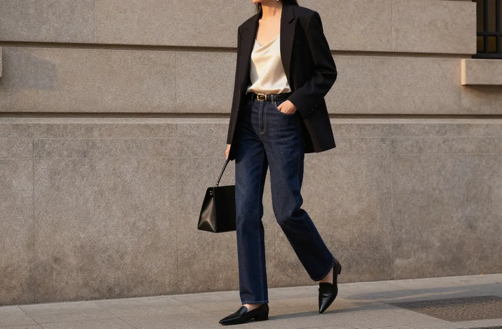 Steal Their Style 10 Dark Blue Jeans Outfits That Actually Look Expensive