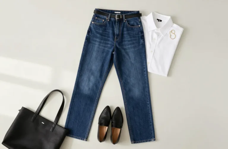 13 Dark Blue Jeans Outfits That Solve “I Have Nothing to Wear” Secrets