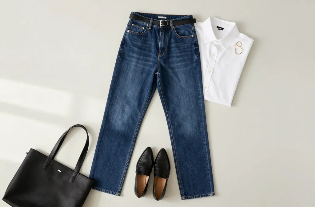 13 Dark Blue Jeans Outfits That Solve “I Have Nothing to Wear” Secrets