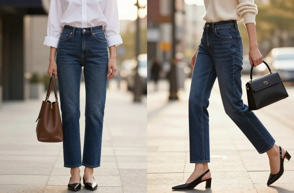 Steal These 13 Dark Blue Jeans Outfits to Transition From Day to Night