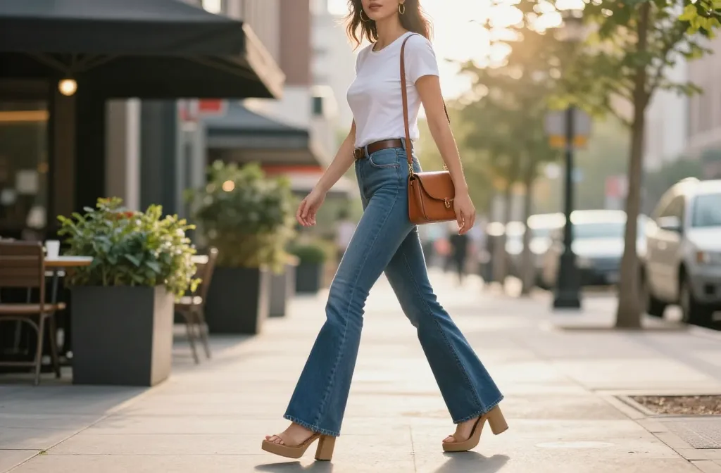 Viral 12 Blue Flare Jeans Outfit Ideas for the Perfect Day Date