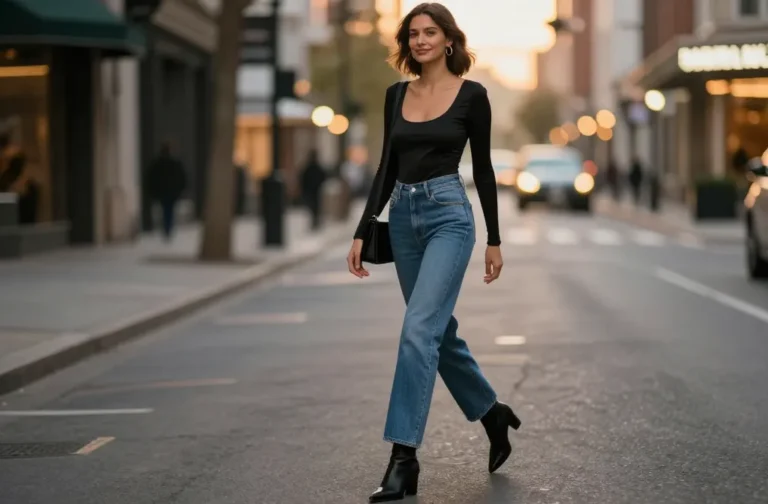 Steal Hearts with 13 Blue Jeans Black Top Outfits for Date Night
