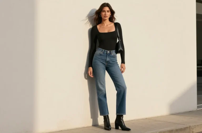 Steal These 12 Trending Black Top + Blue Jeans Outfits You Need Now