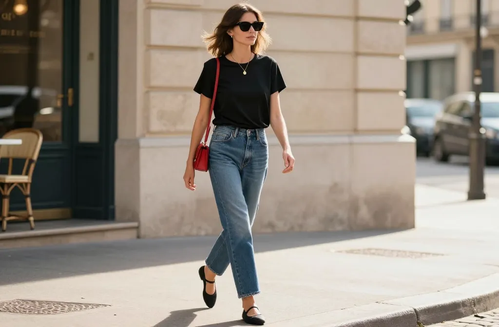 Steal These 12 Casual & Chic Blue Jeans Black Top Combos