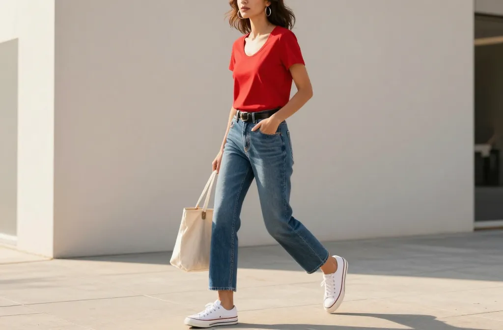 10 Red Top Blue Jeans Looks That Fix Boring Outfits Fast Now