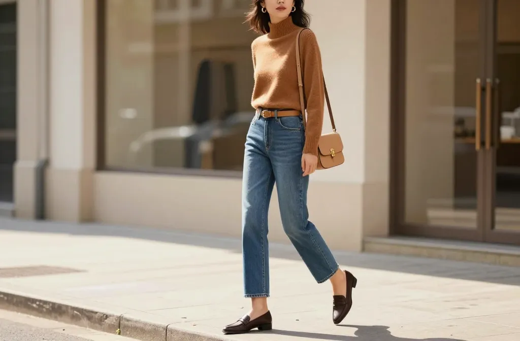 Your Guide to 10 Chic Brown Top & Blue Jeans Combos You Can Wear Right Now