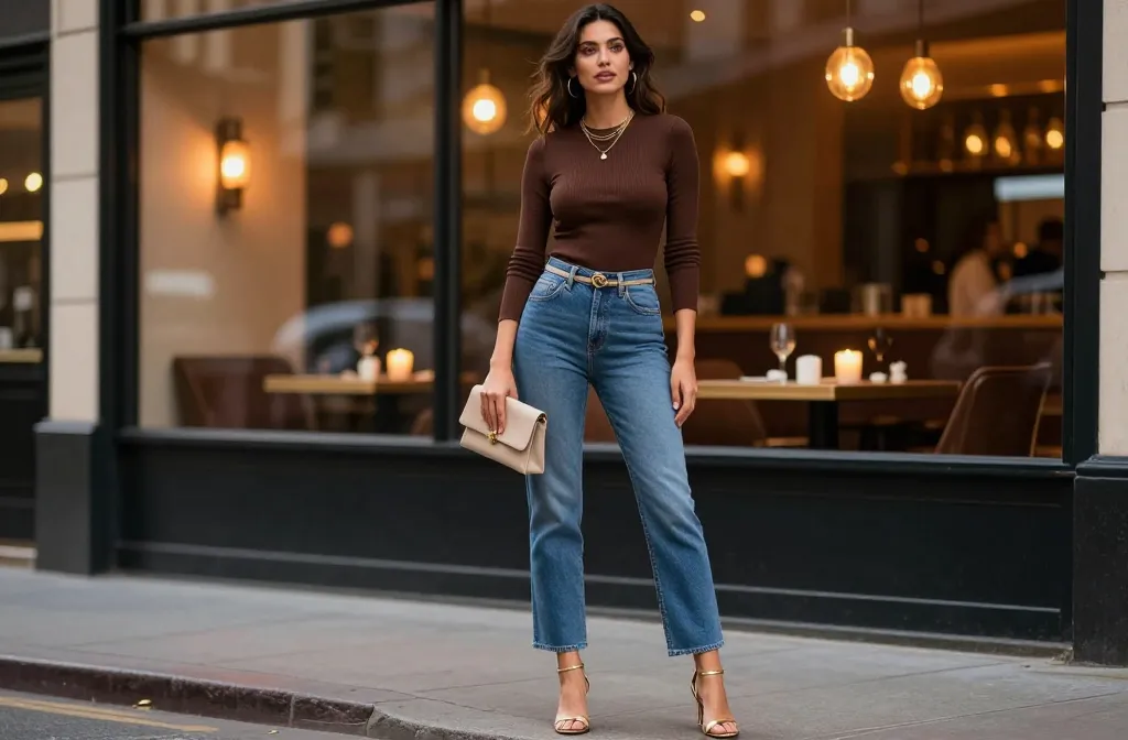 Viral 10 Ways to Transform a Brown Top & Blue Jeans Into Date Night Ready